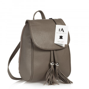 Rucsac dama din piele naturala DiAmanti Giuseppe Taupe Scuro
